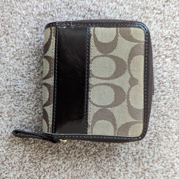 Coach Sateen Shoulder Bag Soho Hobo - Dark Brown & Wallet, No. H0868-12675 - Picture 8 of 13